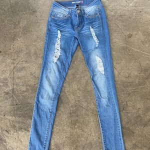 Skinny Blue Ripped-Jeans